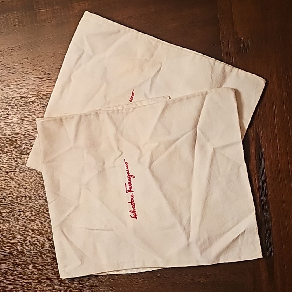 Salvatore Ferragamo Shoe Dust Bags Cream